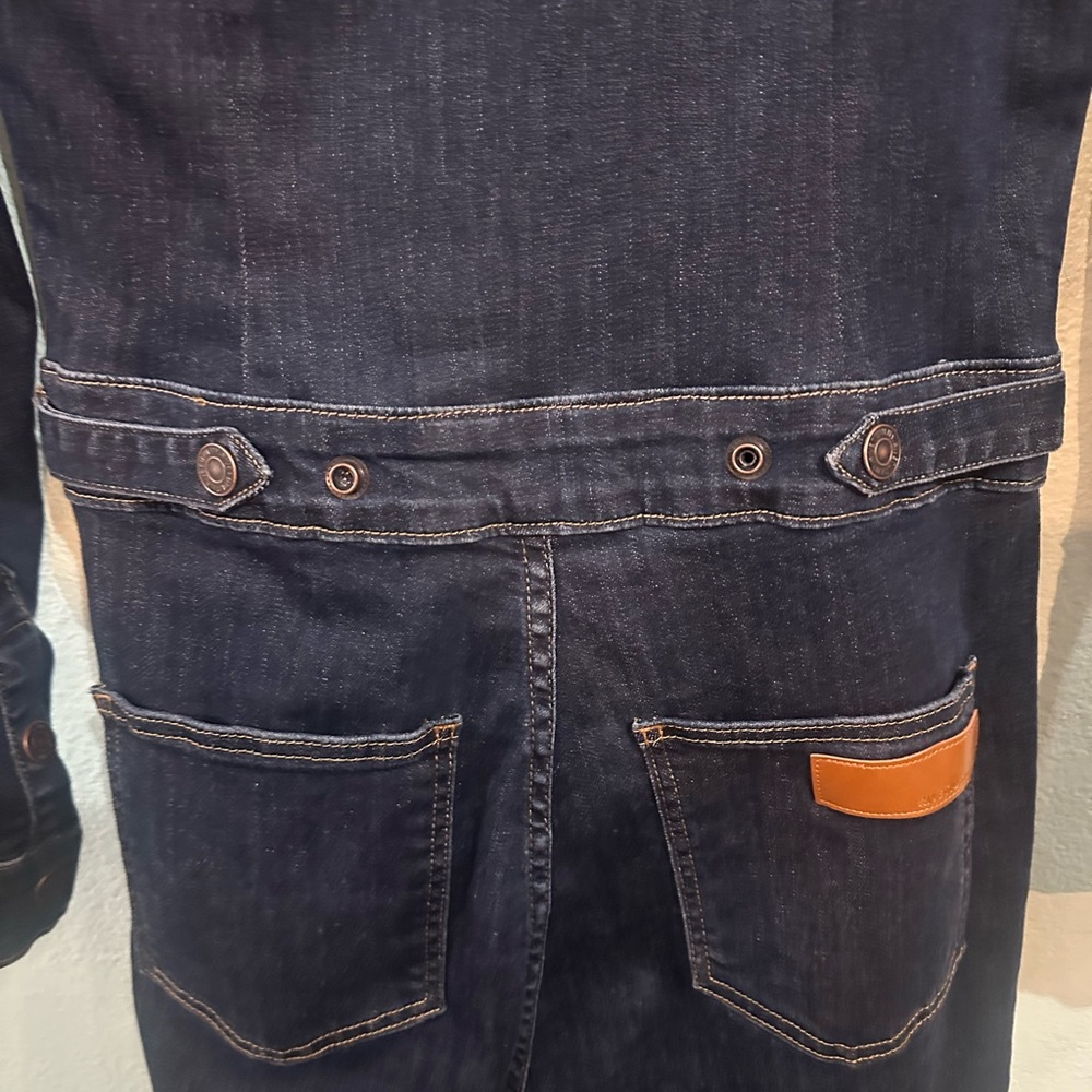 Denim River. Utility Jumpsuit in Dark Blue - Picture 12 of 15